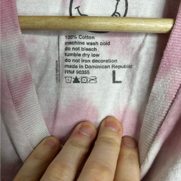 Nirvana tie dye short sleeve band t shirt men’s size large pink - Picture 4 of 6